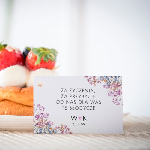 Karteczki do ciasta weselnego