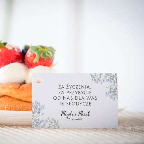 Karteczki do ciasta weselnego