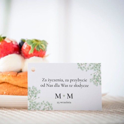 Karteczki do ciasta weselnego