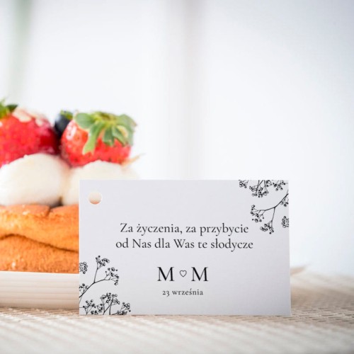 Karteczki do ciasta weselnego