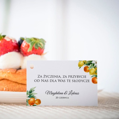 Karteczki do ciasta weselnego
