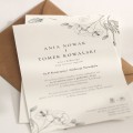 Minimalistyczne zaproszenia ślubne dwie karty