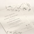 Minimalistyczne zaproszenia ślubne dwie karty