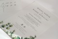 Zaproszenia ślubne dwie karty z liśćmi eukaliptusa