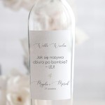 Weselne naklejki na butelkę