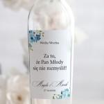 Weselne naklejki na butelkę