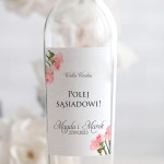 Weselne naklejki na butelkę