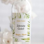 Weselne naklejki na butelkę