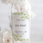 Weselne naklejki na butelkę