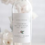 Weselne naklejki na butelkę