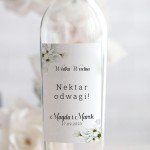 Weselne naklejki na butelkę