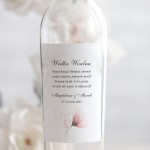 Weselne naklejki na butelkę