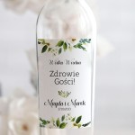 Weselne naklejki na butelkę