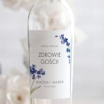 Weselne naklejki na butelkę