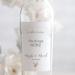 Weselne naklejki na butelkę