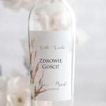 Weselne naklejki na butelkę