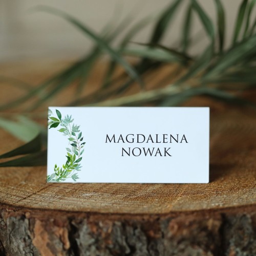 Winietki z zielonymi listkami