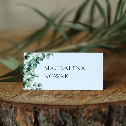 Winietki z liśćmi eukaliptusa