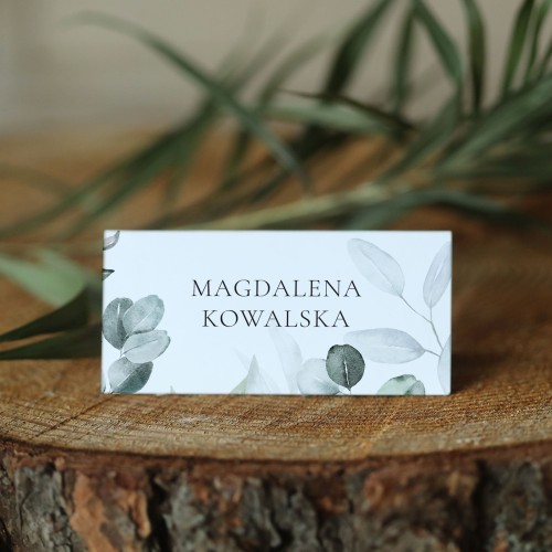 Winietki z listkami eukaliptusa