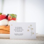 Karteczki do ciasta  weselnego z rumiankiem