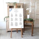 Duży plan stołów weselnych