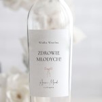 Weselne naklejki na butelkę