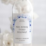 Weselne naklejki na butelkę