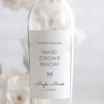 Weselne naklejki na butelkę