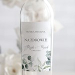 Weselne naklejki na butelkę