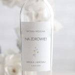 Weselne naklejki na butelkę