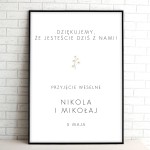 Tablica powitalna na przyjęcie