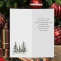 Kartka firmowa zimowy las - 10x21 cm