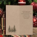 Kartka firmowa zimowy las - 10x21 cm - kraft