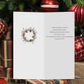 Kartka firmowa - zimowy wianek - 10x21 cm