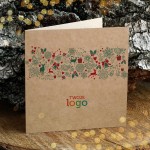 Eko kartki firmowe na Boże Narodzenie - turkus -14,5 x 14,5 cm