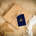 Świąteczne bileciki z logo z szopką Bożonarodzeniową