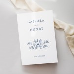 Klasyczne Zaproszenie "Indygo Blue" - rozkładane 10x15 cm