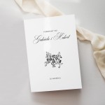 Eleganckie Zaproszenie Kaligraficzne "Prosty Bukiet" - rozkładane 10x15 cm