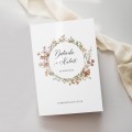 Zaproszenie Ślubne Boho "Akwarelowy Wianek"- rozkładane 10x15 cm