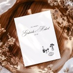 Zaproszenia ślubne 12x17 cm minimalistyczne, kaligraficzne