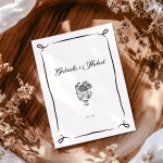 Czarno-białe zaproszenia ślubne 12x17 cm minimalistyczne