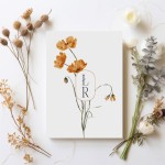 Romantyczne Zaproszenie Akwarelowe "Jesienny Mak" 10x15 cm