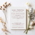 Rustykalne zaproszenia ślubne "Polne Kwiaty" 10x15