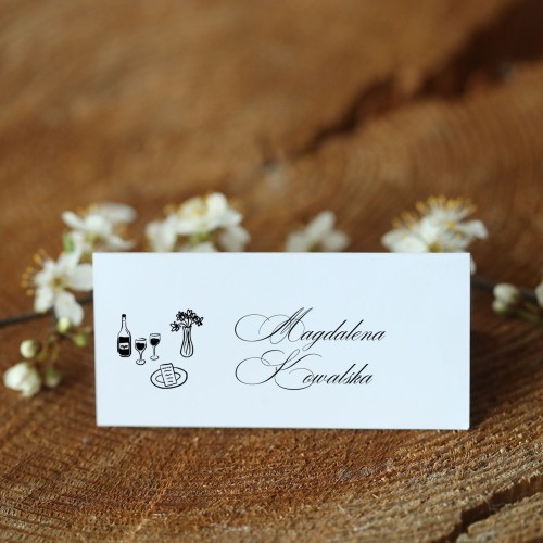 Winietki z zastawą stołową