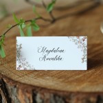 Winietki z akwarelowym wiankiem polnych kwiatów