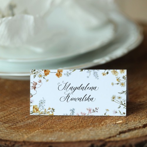 Winietki z rustykalnymi kwiatami