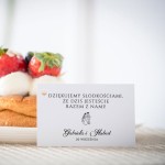 Karteczki do ciasta weselnego z Parą Młodą