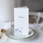 Karta menu lub harmonogram z łabędziem