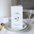 Karta menu z zastawą stołową