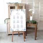 Duży plan stołów weselnych